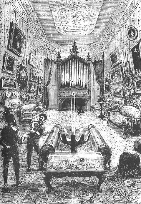 The saloon of the Nautilus