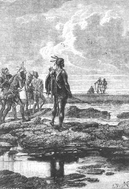 Islanders on the shore