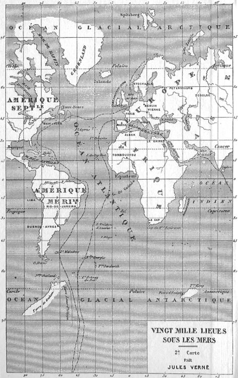 Route map: Atlantic Ocean