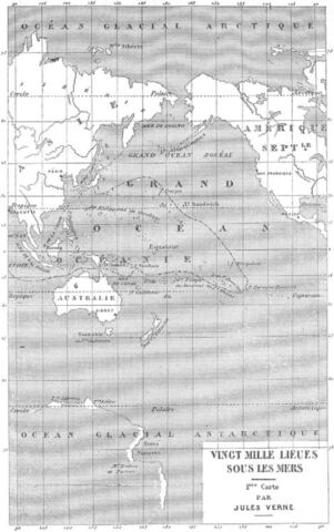 Route map: Pacific Ocean