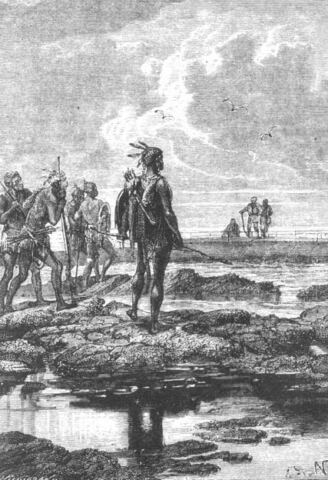 Islanders on the shore