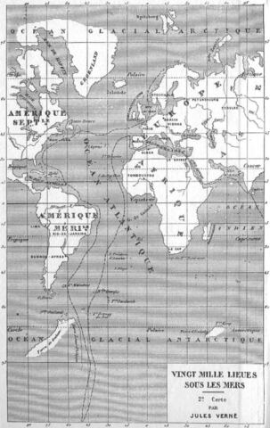 Route map: Atlantic Ocean